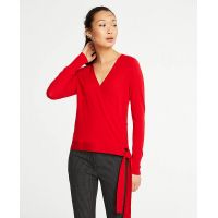 Extrafine Merino Wool Wrap Sweater