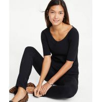 Scoop Neck Short Sleeve Sweater