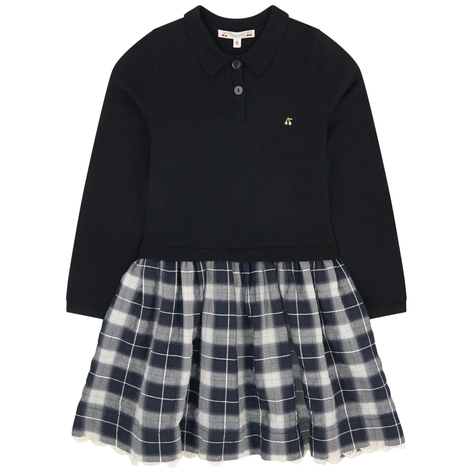 Bi-material dress