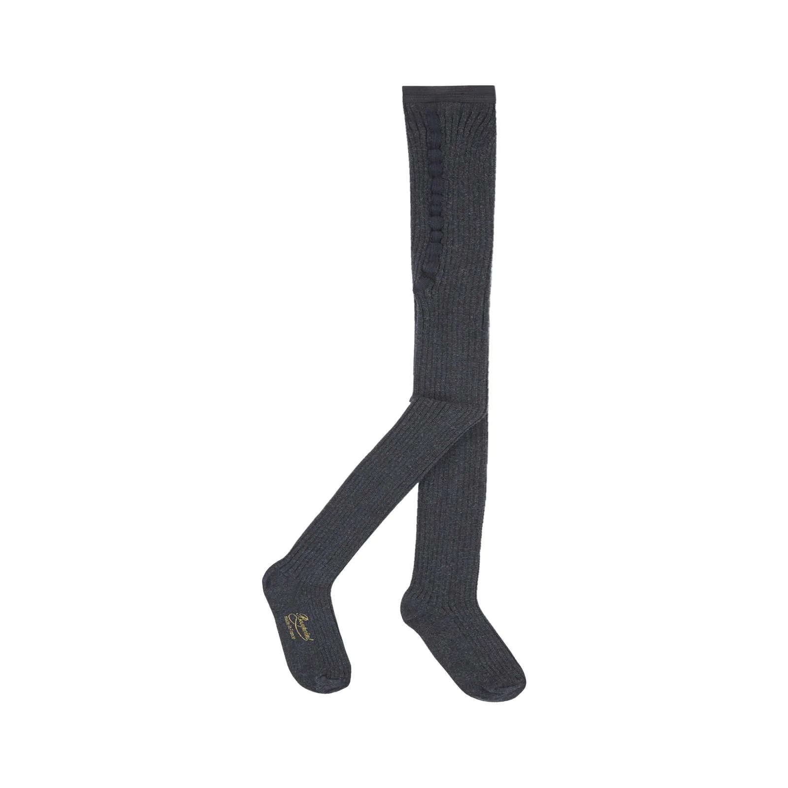 Ribbed knit tights