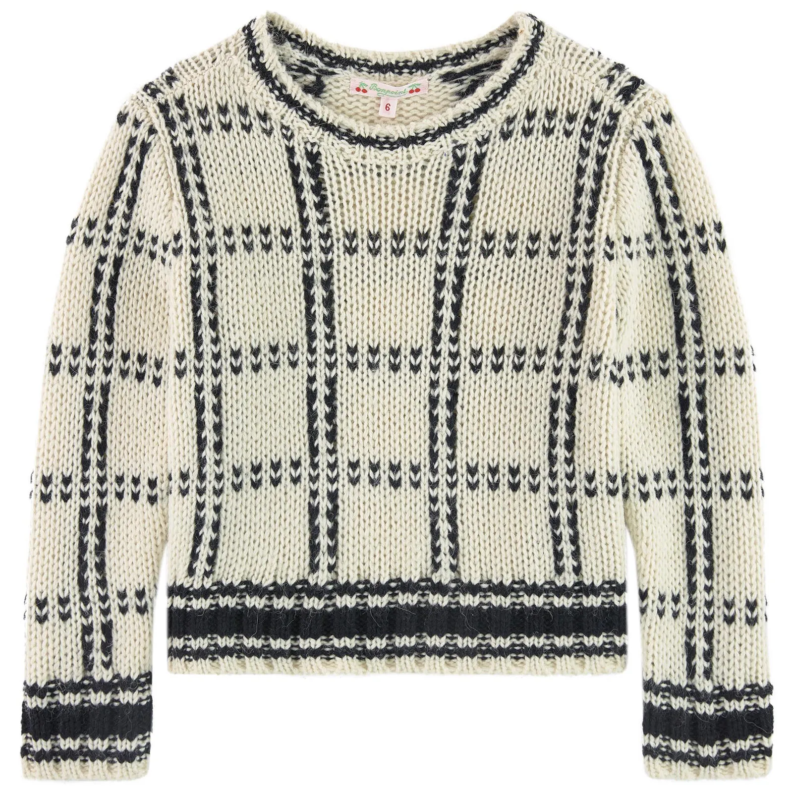 Jacquard knit sweater