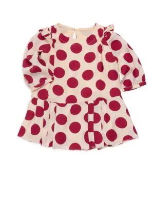 Baby Girls & Little Girls Mini Lenka Polka-Dot Silk Dress