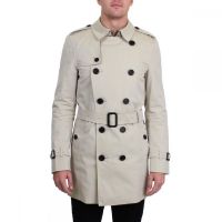 Burberry Mens Kensington Lightweight Mid-Length Trench Coat