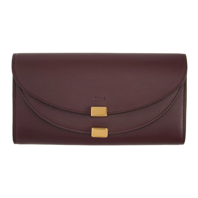 Burgundy Georgia Long Wallet