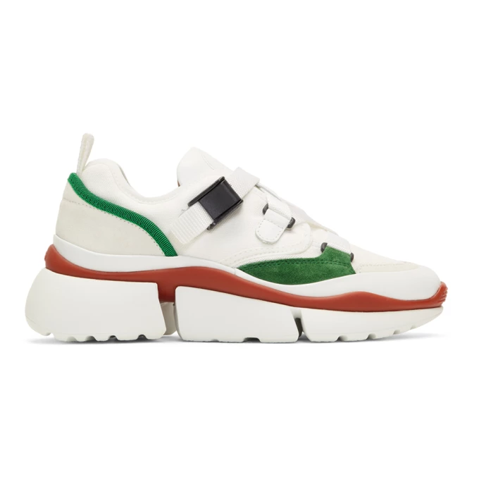 White & Green Sonnie Sneakers