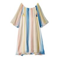 Chloe Kids Mini Me Couture Dress Rainbow Striped (Little Kids/Big Kids)