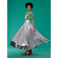 High-waisted Draped Maxi Skirt