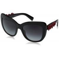 D&G Dolce & Gabbana Womens 0DG4252 Polarized Round Sunglasses, Black Polar