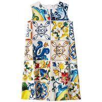 Dolce & Gabbana Kids Knit Maioliche Dress (Little Kids/Big Kids)