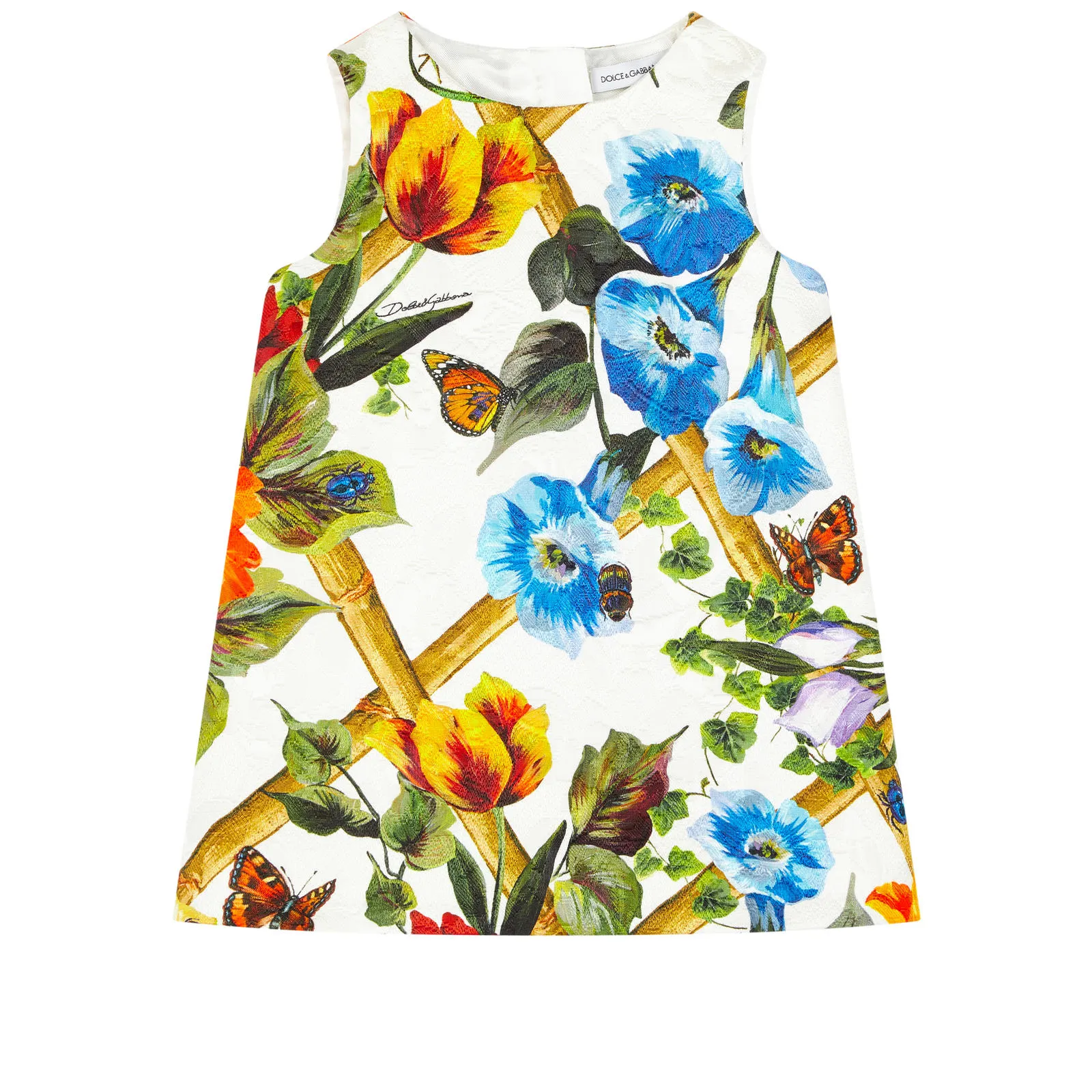 Mini Me logo flower print dress