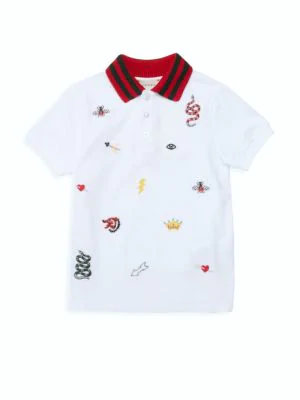 Little Boys & Boys Embroidered Patch Polo