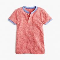 Boys short-sleeve ringer henley shirt