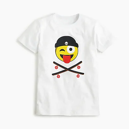 Boys skateboard emoji T-shirt