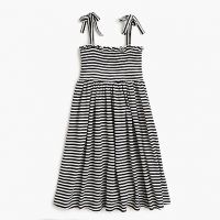 Girls smocked-bodice dress in stripes