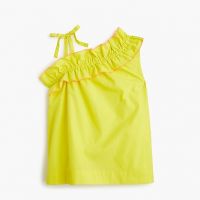 Girls asymmetrical ruffled top