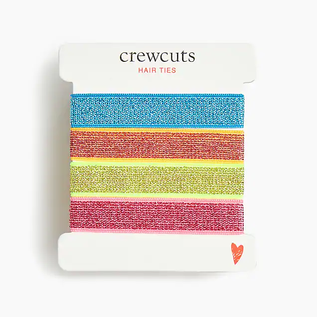 Girls hair tie pack in sparkly jewel tones