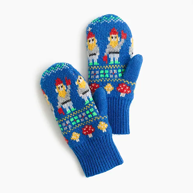 Kids gnome Fair Isle mittens
