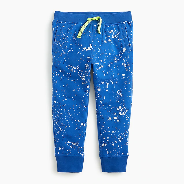 Boys splatter-painted sweatpant in slim fit