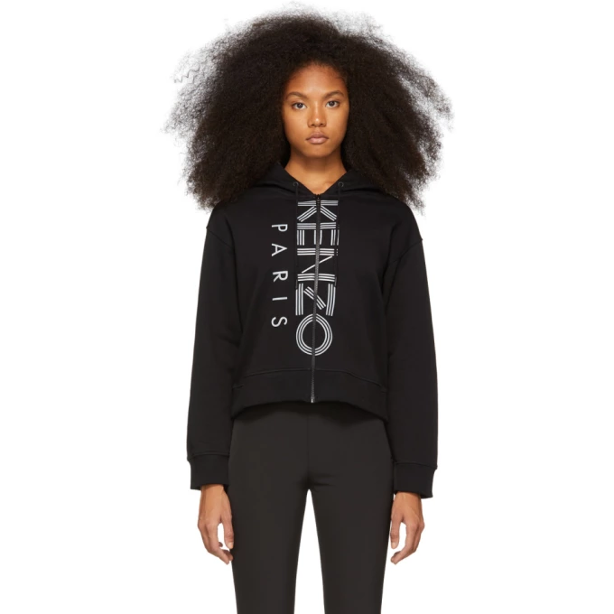 Black Logo Sport Hoodie