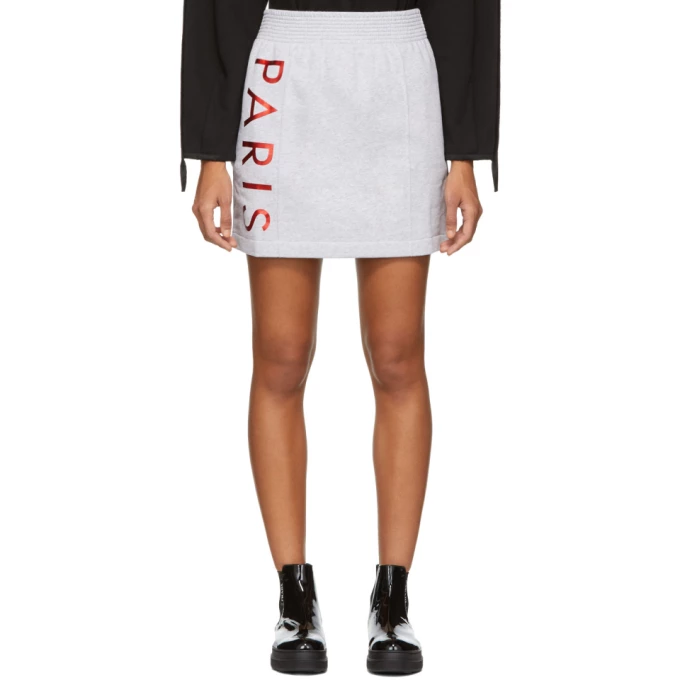 Grey Logo Sport Jog Miniskirt