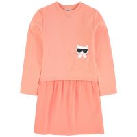 Choupette bi-material dress