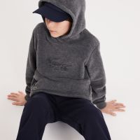 Boys Oversized Crocodile Hooded Fleece Sweatshirt