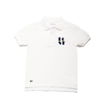Boys Lettering Cotton Petit Pique Polo