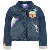 Jean jacket with fancy patches