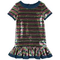 Striped dress with sequins