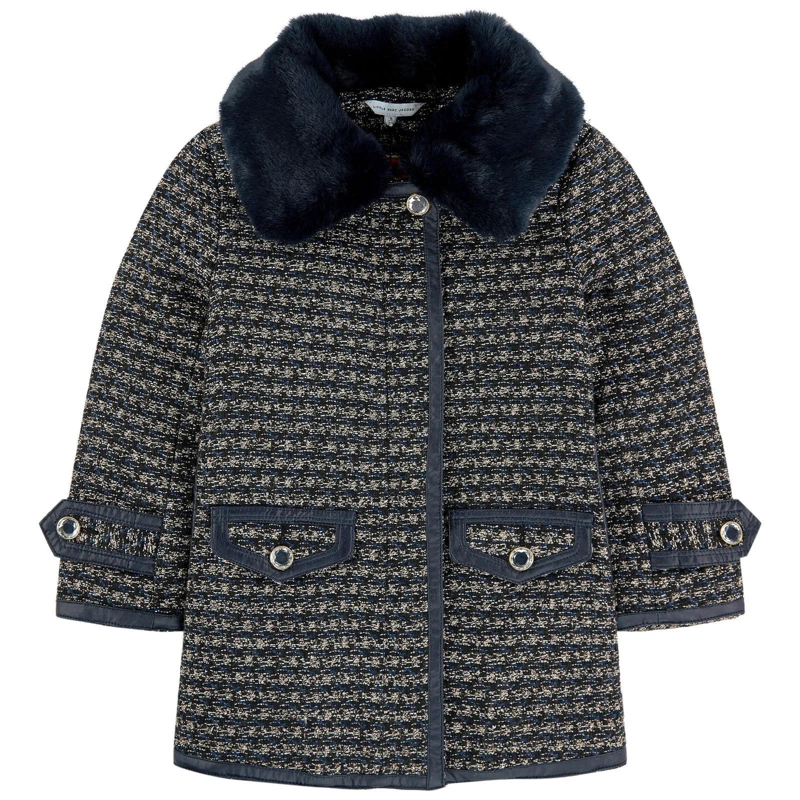 Manteau en tweed avec fil lurex