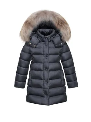 Little Girls & Girls Neste Fox Fur Trim Down Jacket