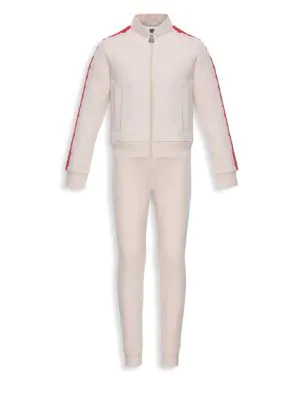 Little Girls & Girls Two-Piece Lace-Trimmed Jacket & Pants Set