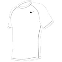 Nike Mens Solid Short Sleeve Rash Guard M White