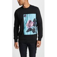Sweatshirt With Rose Applique