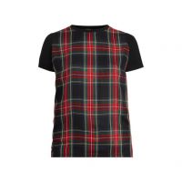 Plaid-Panel T-Shirt