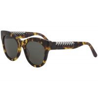 Stella McCartney SC0064S Sunglasses 003 Havana Ruthenium/Green Lens 51 mm