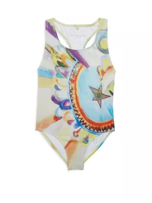 Toddlers, Little Girls & Girls Marice Watercolor-Print One-Piece Swimsuit