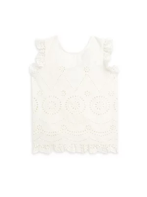 Toddlers, Little Girls & Big Girls Moss Cross-Back Eyelet Cotton Top
