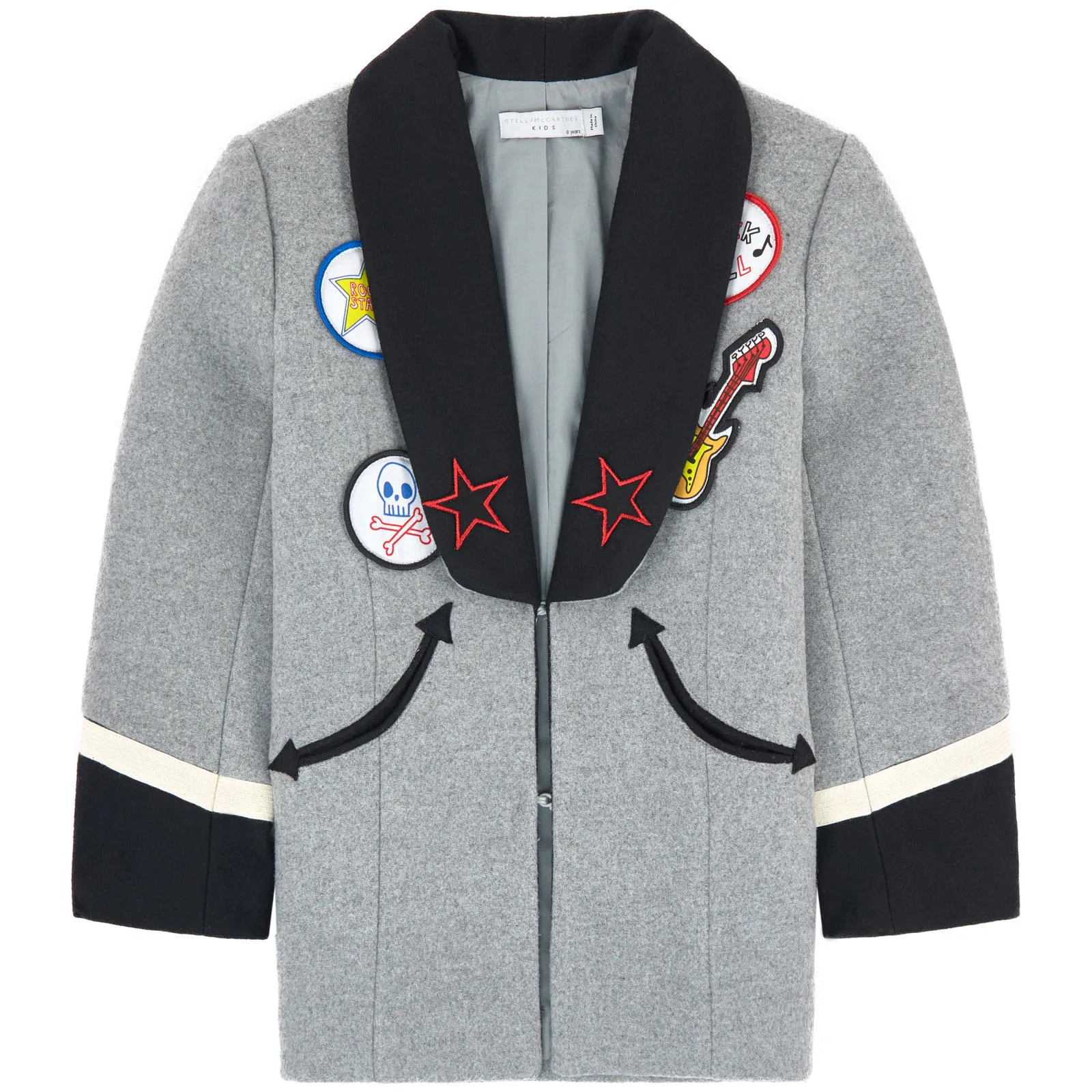 Jacket with fancy patches