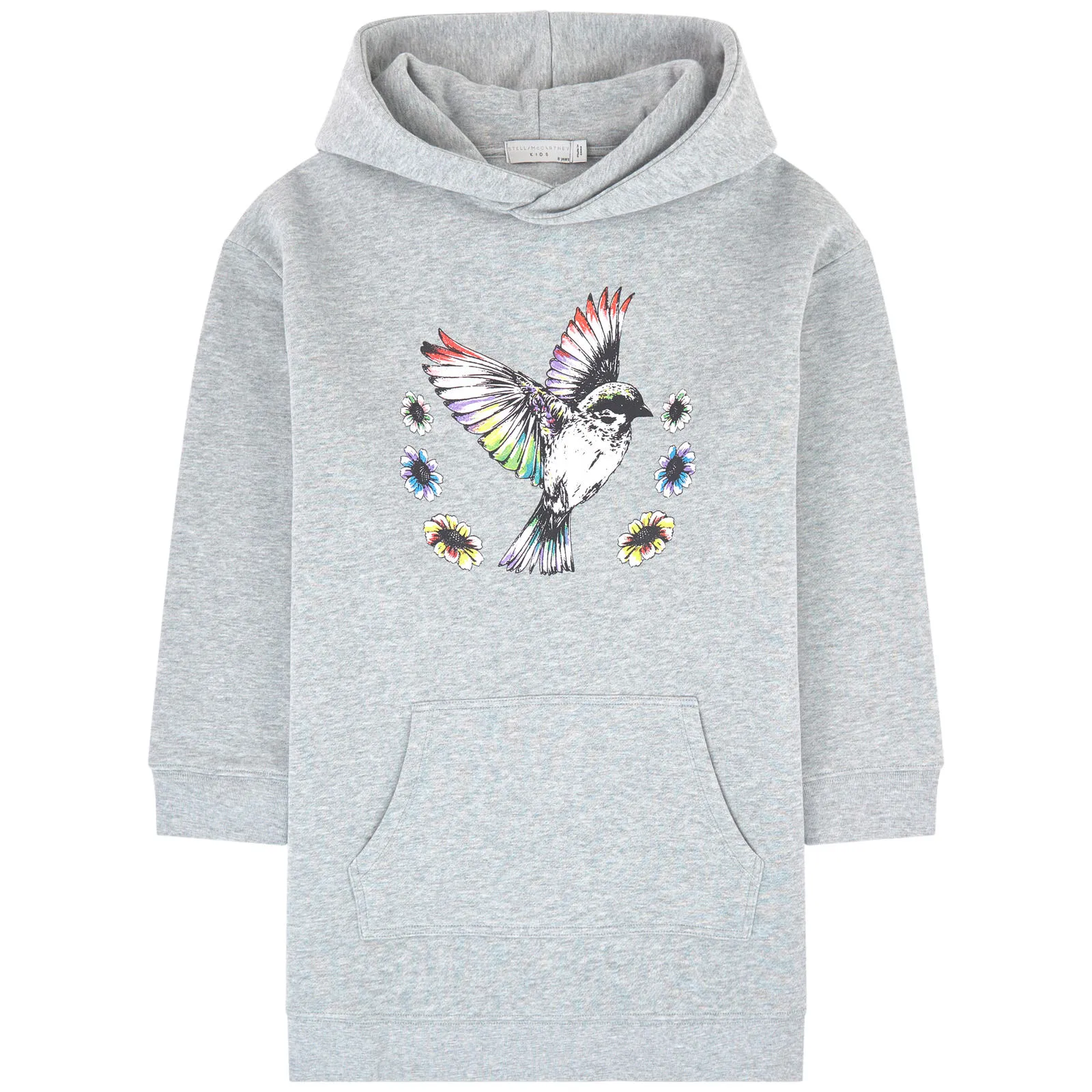 Graphic organic cotton sweatshirt dress