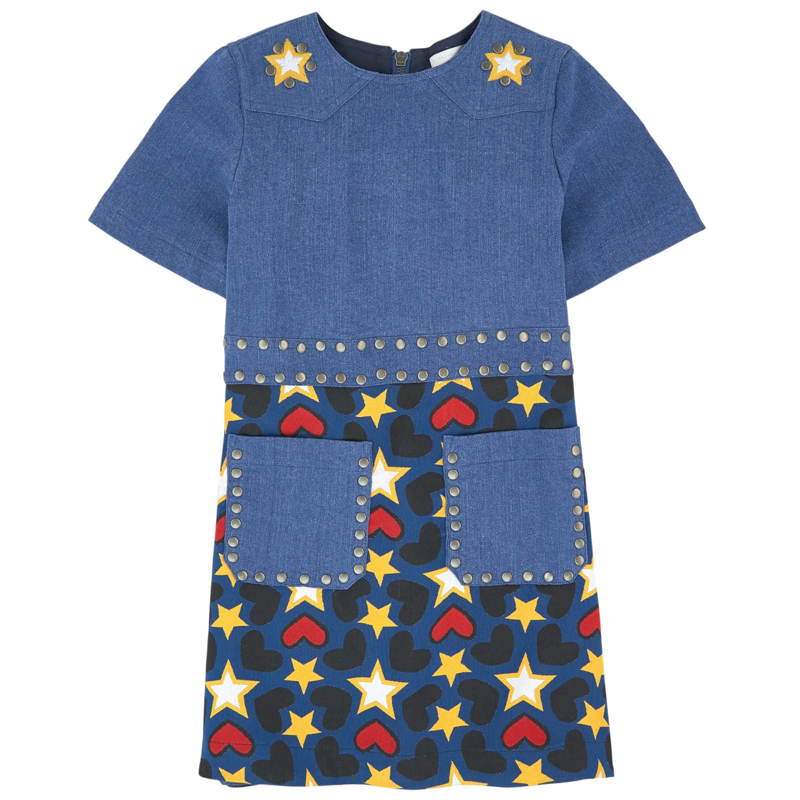 Bi-material dress