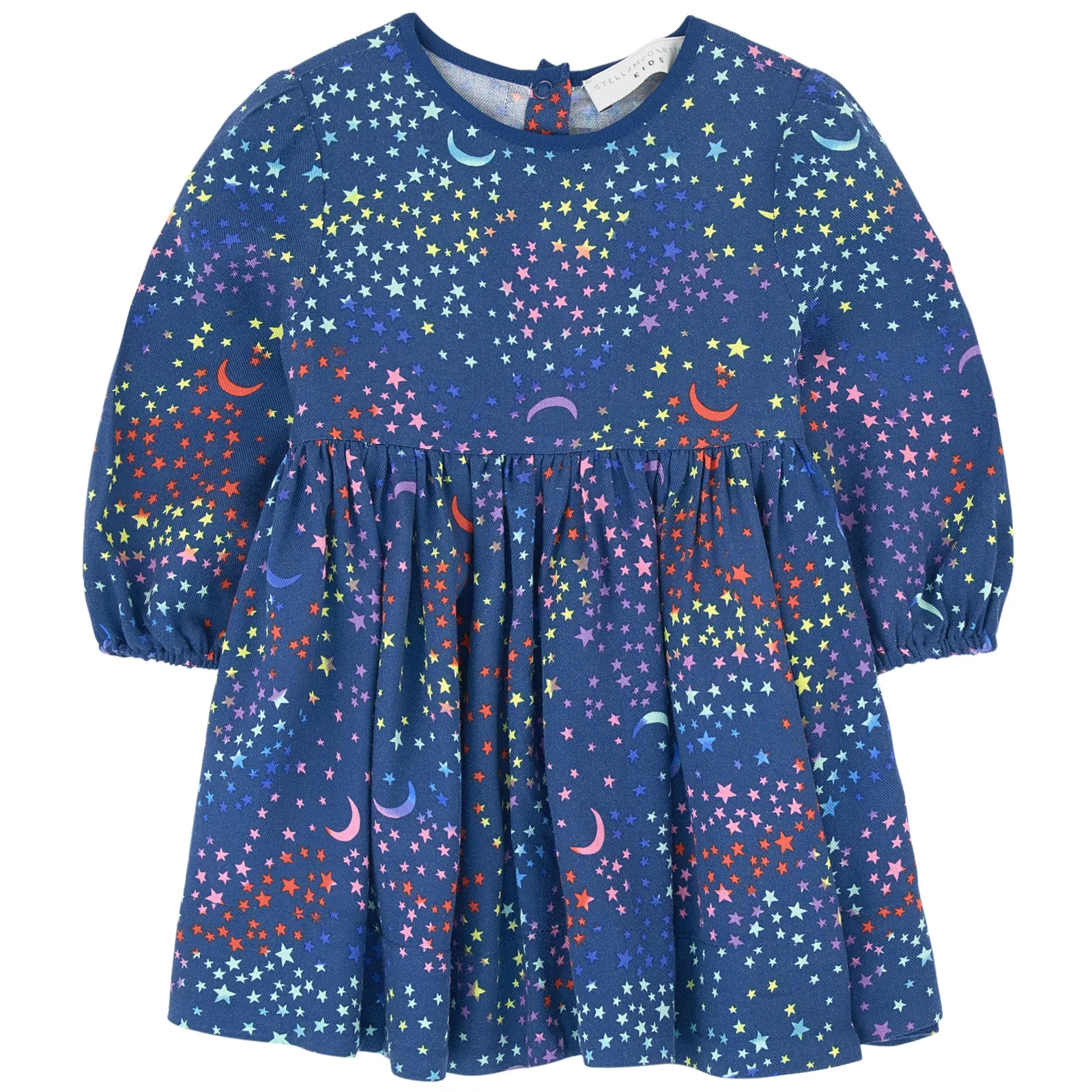 Star-printed dress and matching knickers