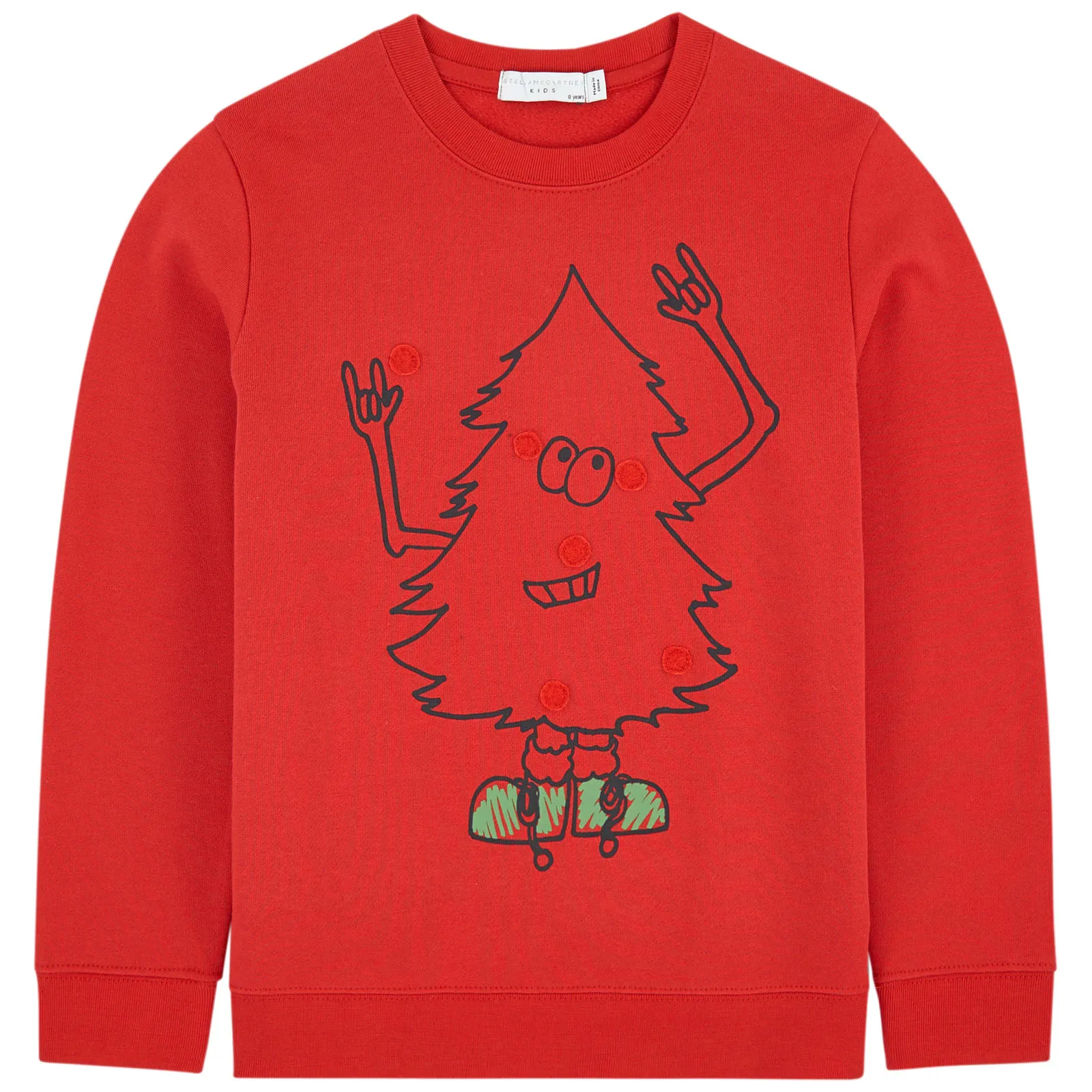 Graphic organic cotton sweatshirt with velcro patches