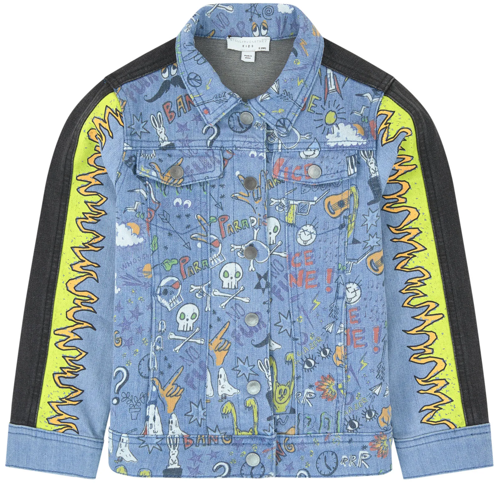 Printed jean jacket