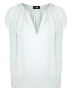 Gathered Slit Neck Top
