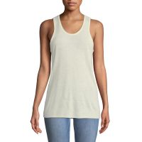 Scoop-Neck Sleeveless Cashmere Tank Top