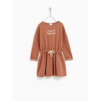 PLUSH DRESS WITH DRAWSTRING